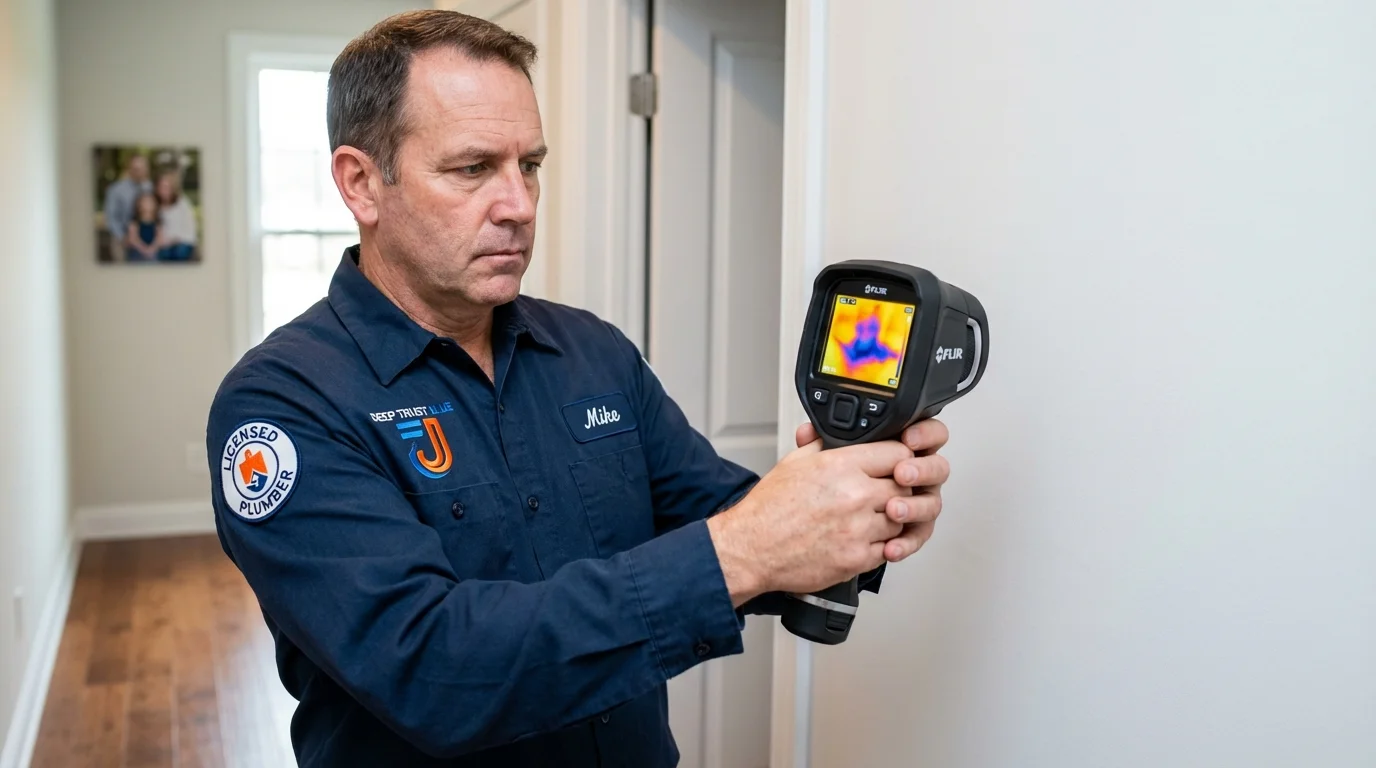 Thermal imaging leak detection by Johns Plumbing LLC in Durham